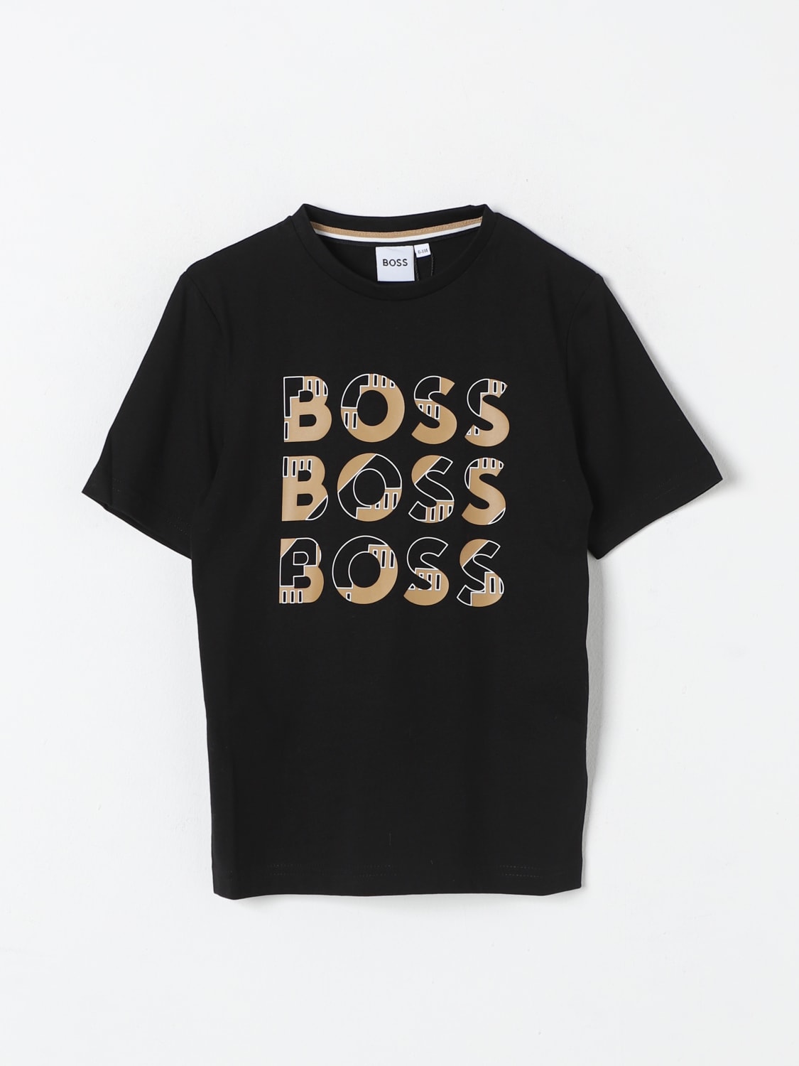 BOSS T-SHIRT: T-shirt kids Boss, Black - Img 1