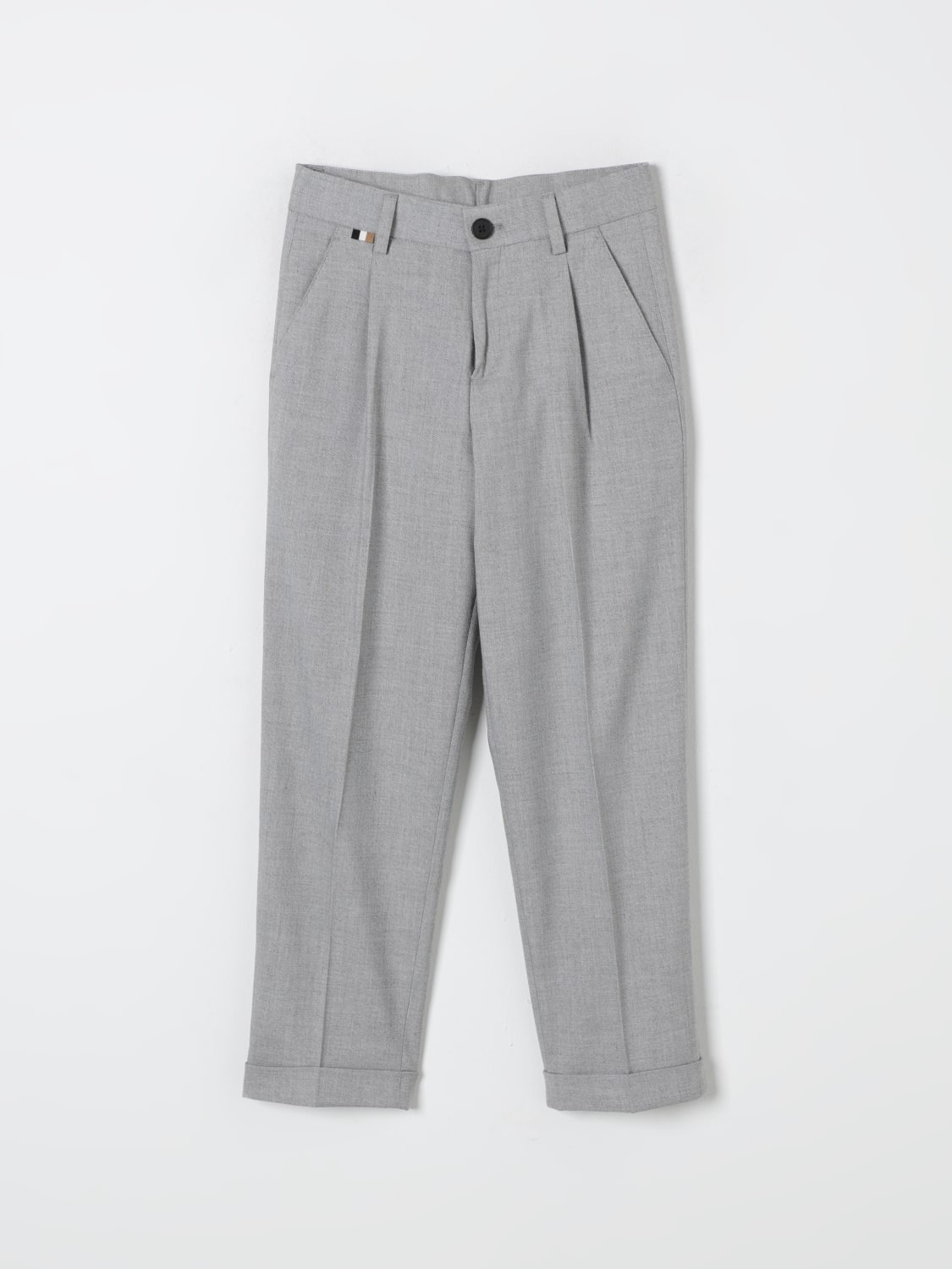 BOSS PANTS: Pants kids Boss, Grey - Img 1