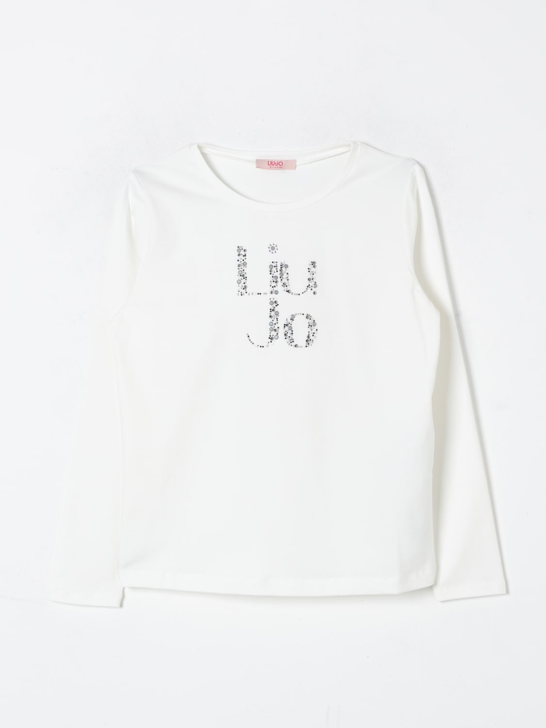 LIU JO T-SHIRT: T-shirt con logo di strass Liu Jo, Bianco 1 - Img 1