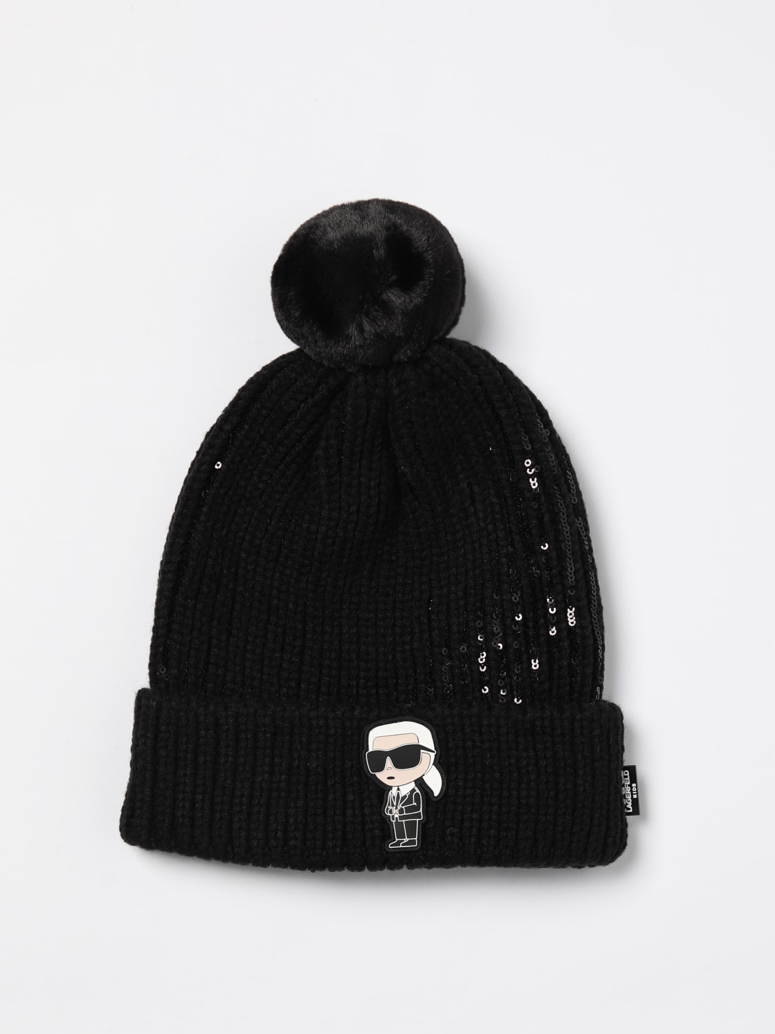 KARL LAGERFELD KIDS HAT: Hat kids Karl Lagerfeld Kids, Black - Img 1