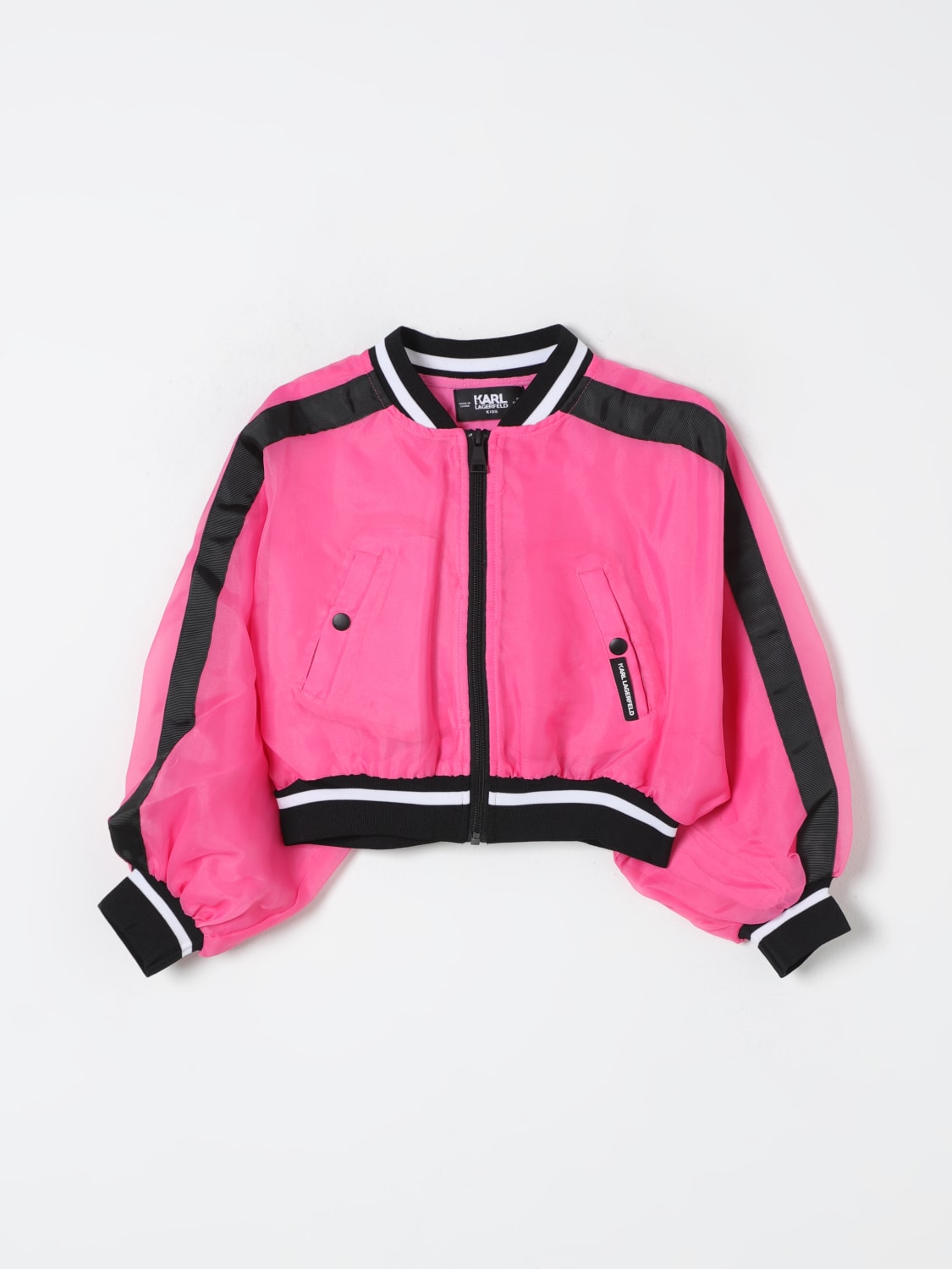 KARL LAGERFELD KIDS CHAQUETA: Abrigo niños Karl Lagerfeld Kids, Rosa - Img 1