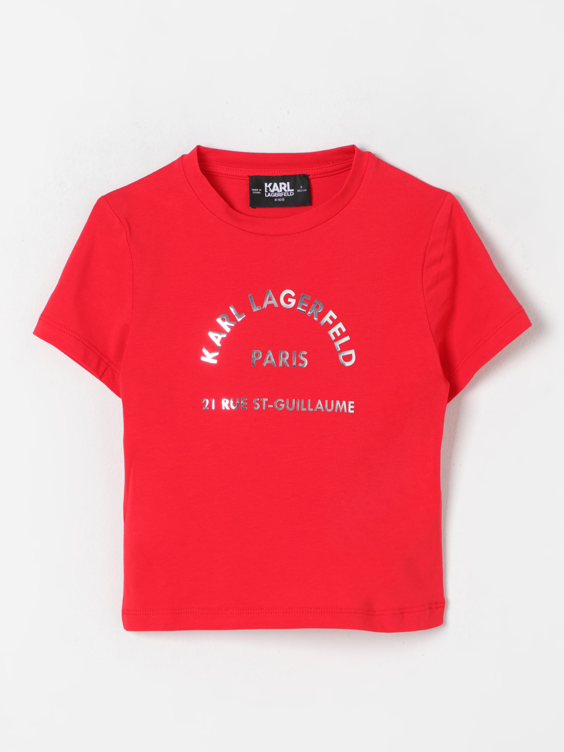 KARL LAGERFELD KIDS T-SHIRT: T-shirt kids Karl Lagerfeld Kids, Red - Img 1