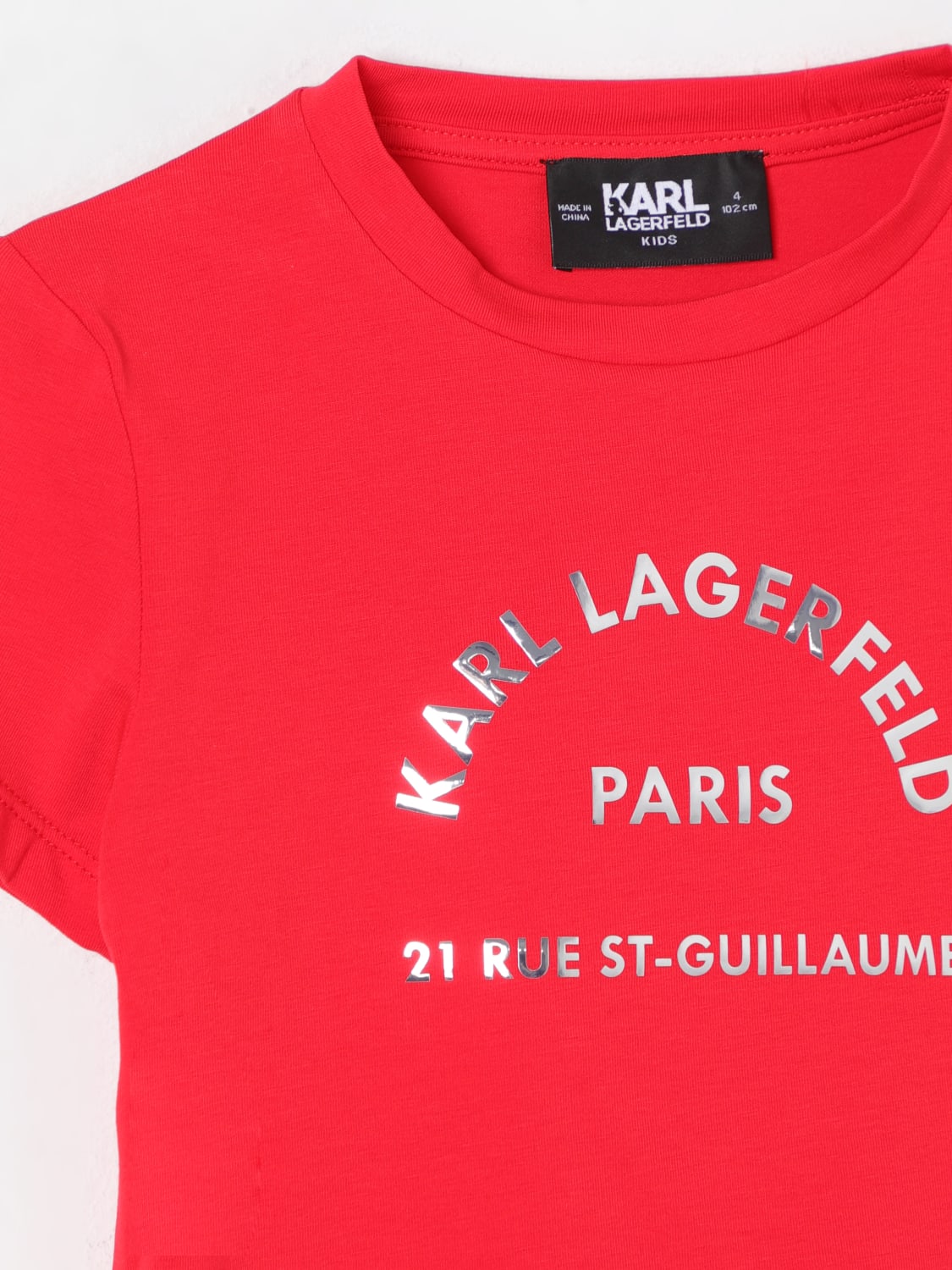 KARL LAGERFELD KIDS T-SHIRT: T-shirt kids Karl Lagerfeld Kids, Red - Img 3