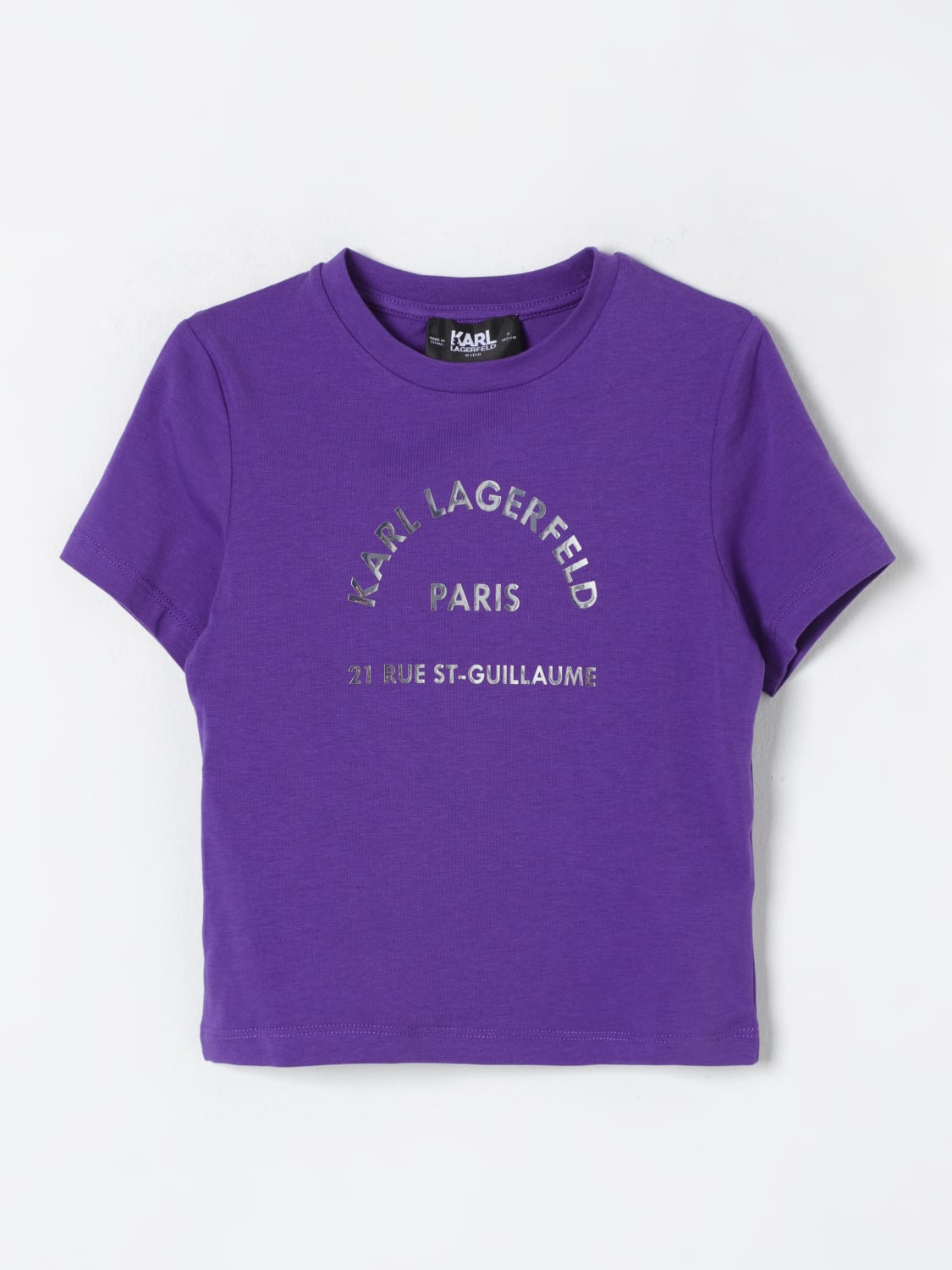 KARL LAGERFELD KIDS T恤: T恤 儿童 Karl Lagerfeld Kids, 紫色 - Img 1