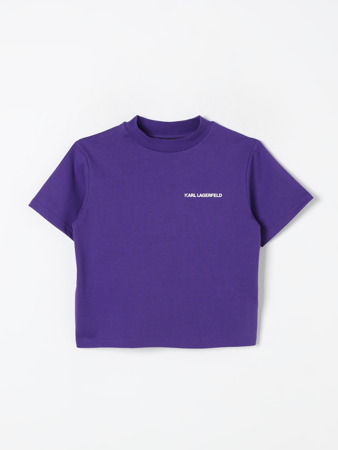 KARL LAGERFELD KIDS T-SHIRT: T-shirt kids Karl Lagerfeld Kids, Violet - Img 1