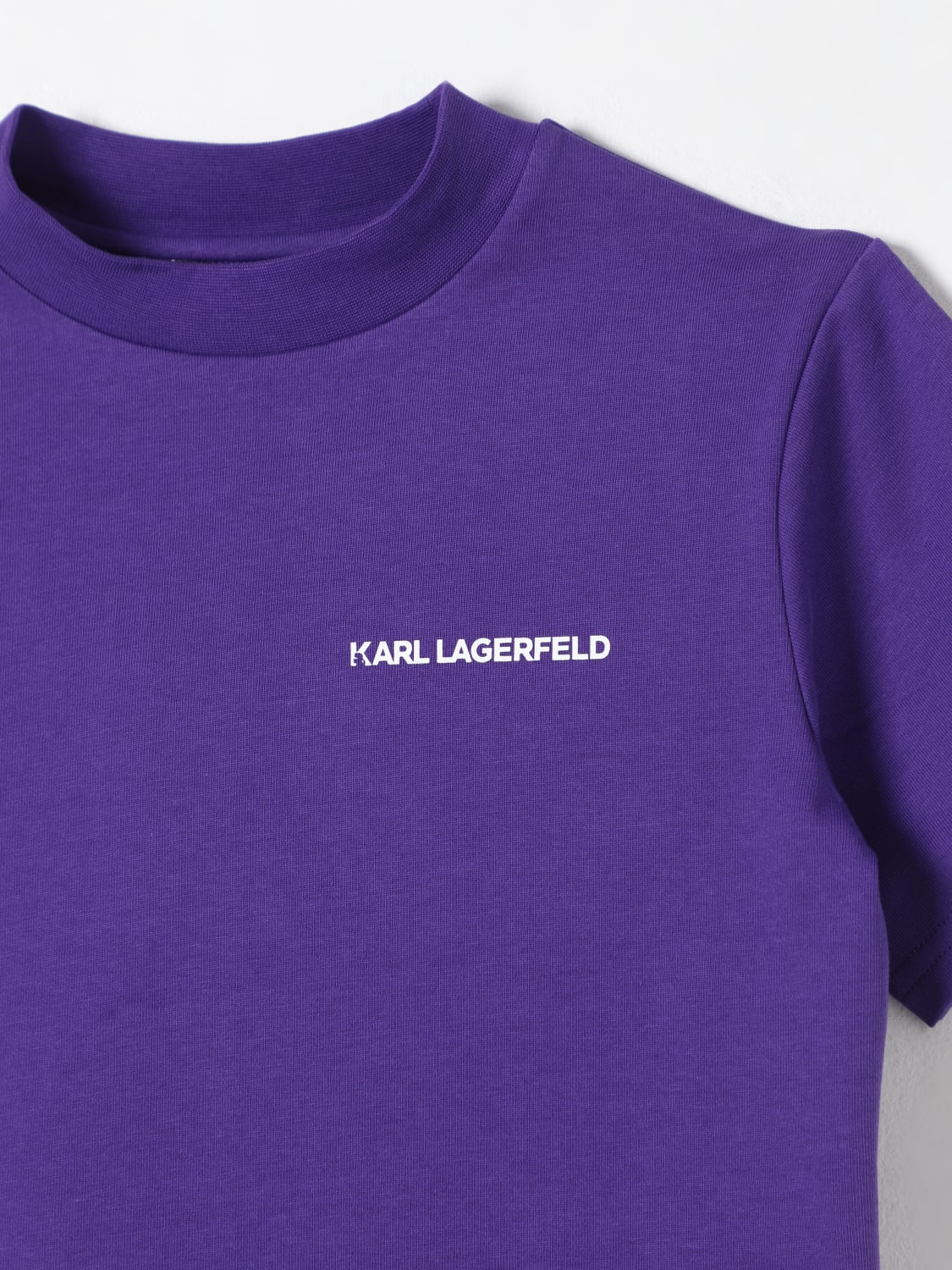 KARL LAGERFELD KIDS T-SHIRT: T-shirt kids Karl Lagerfeld Kids, Violet - Img 3