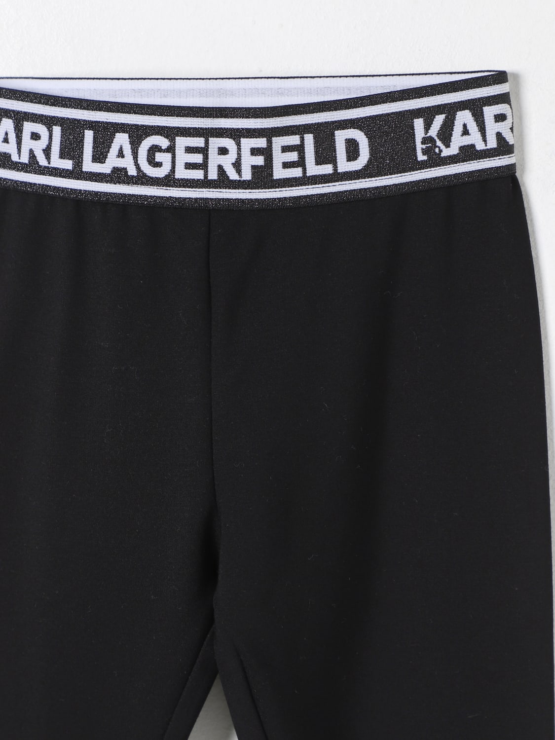 KARL LAGERFELD KIDS 팬츠: 팬츠 남아 Karl Lagerfeld Kids, 블랙 - Img 3