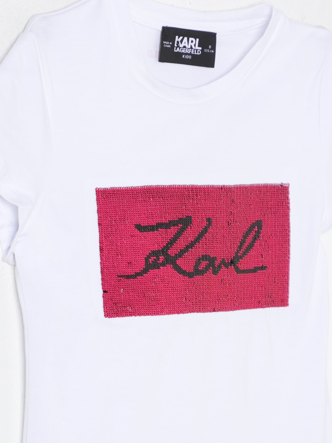 KARL LAGERFELD KIDS 티셔츠: 티셔츠 남아 Karl Lagerfeld Kids, 화이트 - Img 3