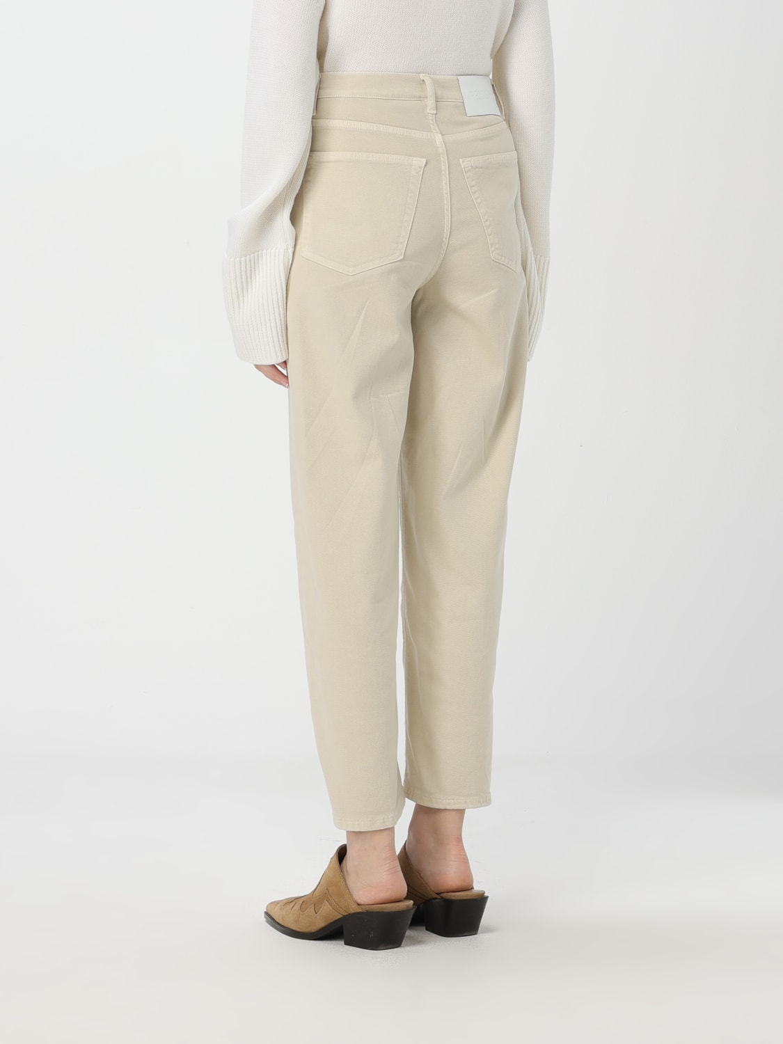 DONDUP PANTALONE: Pantalone Dondup in denim di cotone , Crema - Img 2