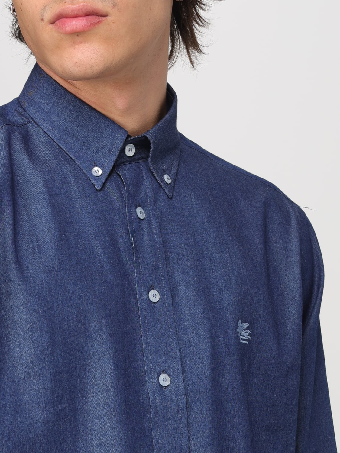 ETRO SHIRT: Shirt men Etro, Blue - Img 5