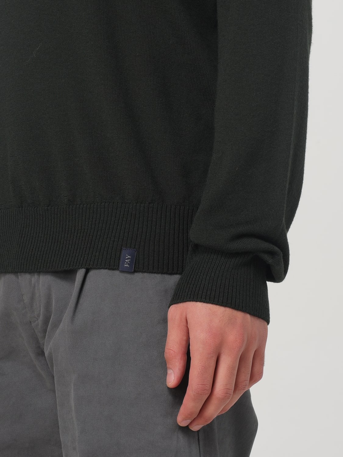 FAY SWEATER: Sweatshirt men Fay, Green - Img 3