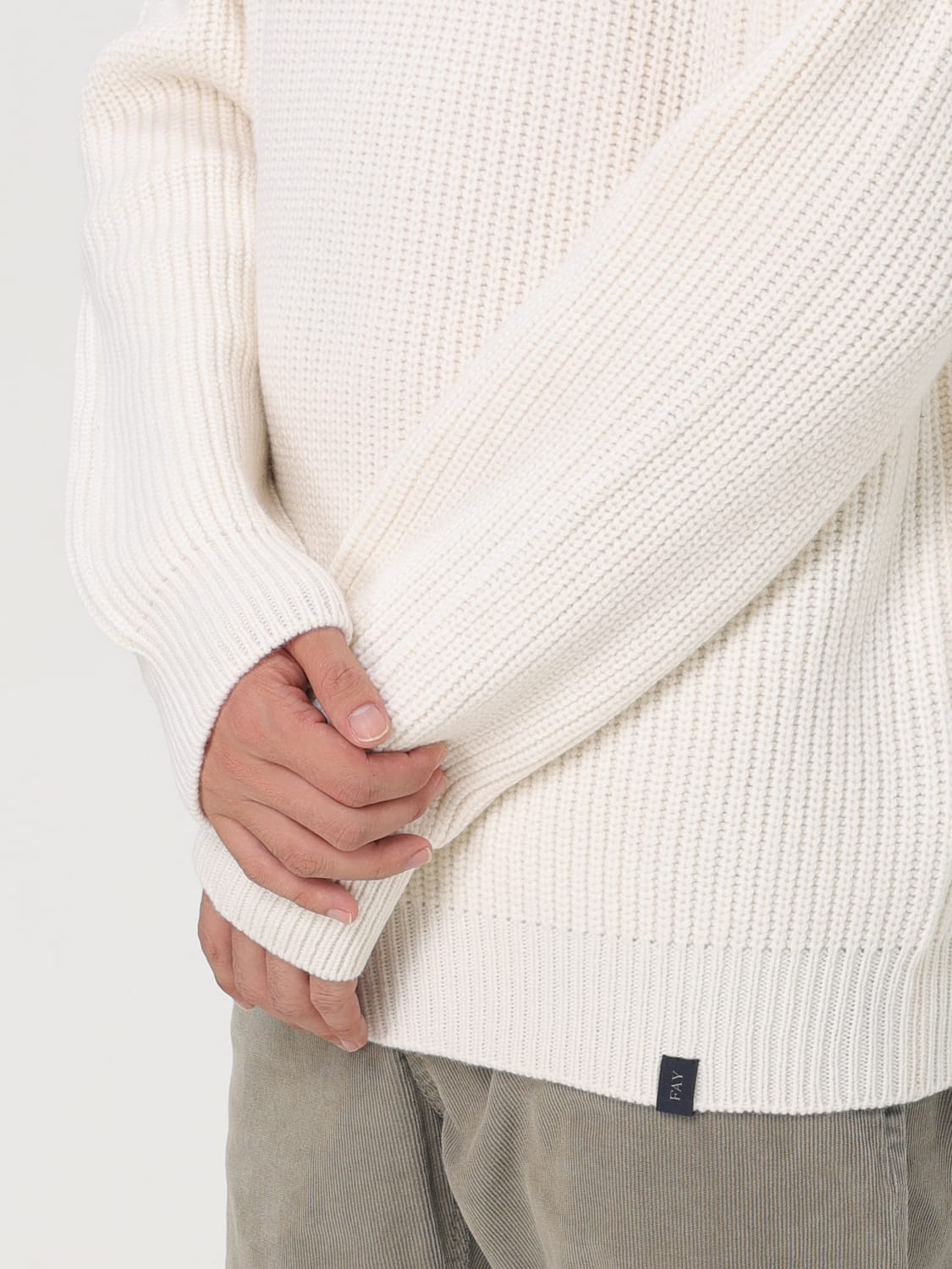 FAY SWEATER: Sweatshirt men Fay, Milk - Img 3