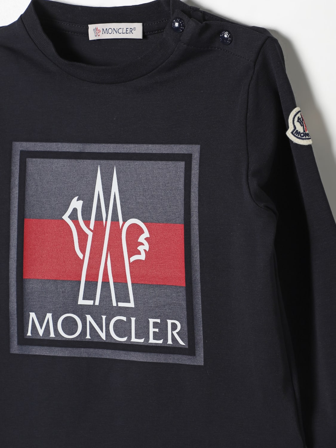 MONCLER T-SHIRT: T-shirt kids Moncler, Blue - Img 3