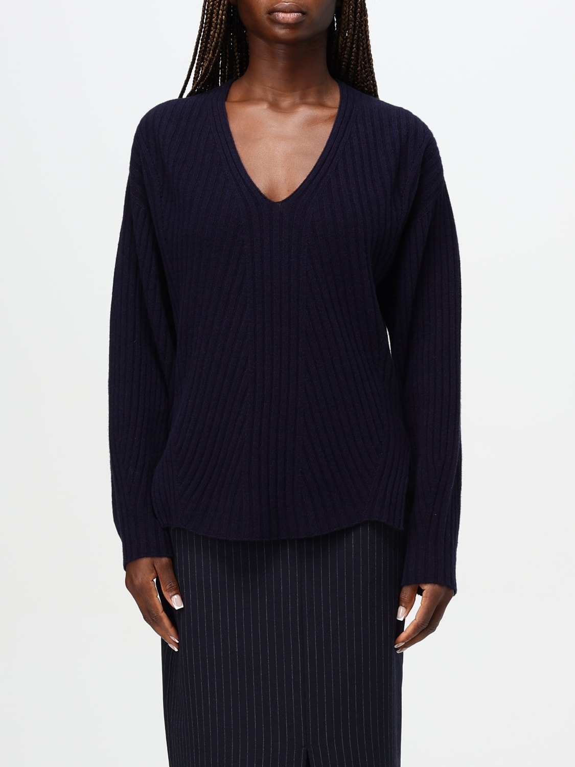 TWINSET MAGLIA: Pullover Twinset in misto lana , Blue - Img 1