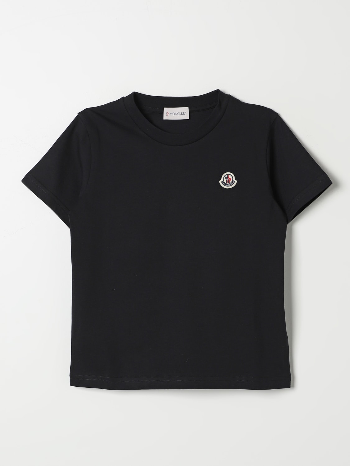 MONCLER T-SHIRT: T-shirt kids Moncler, Black - Img 1