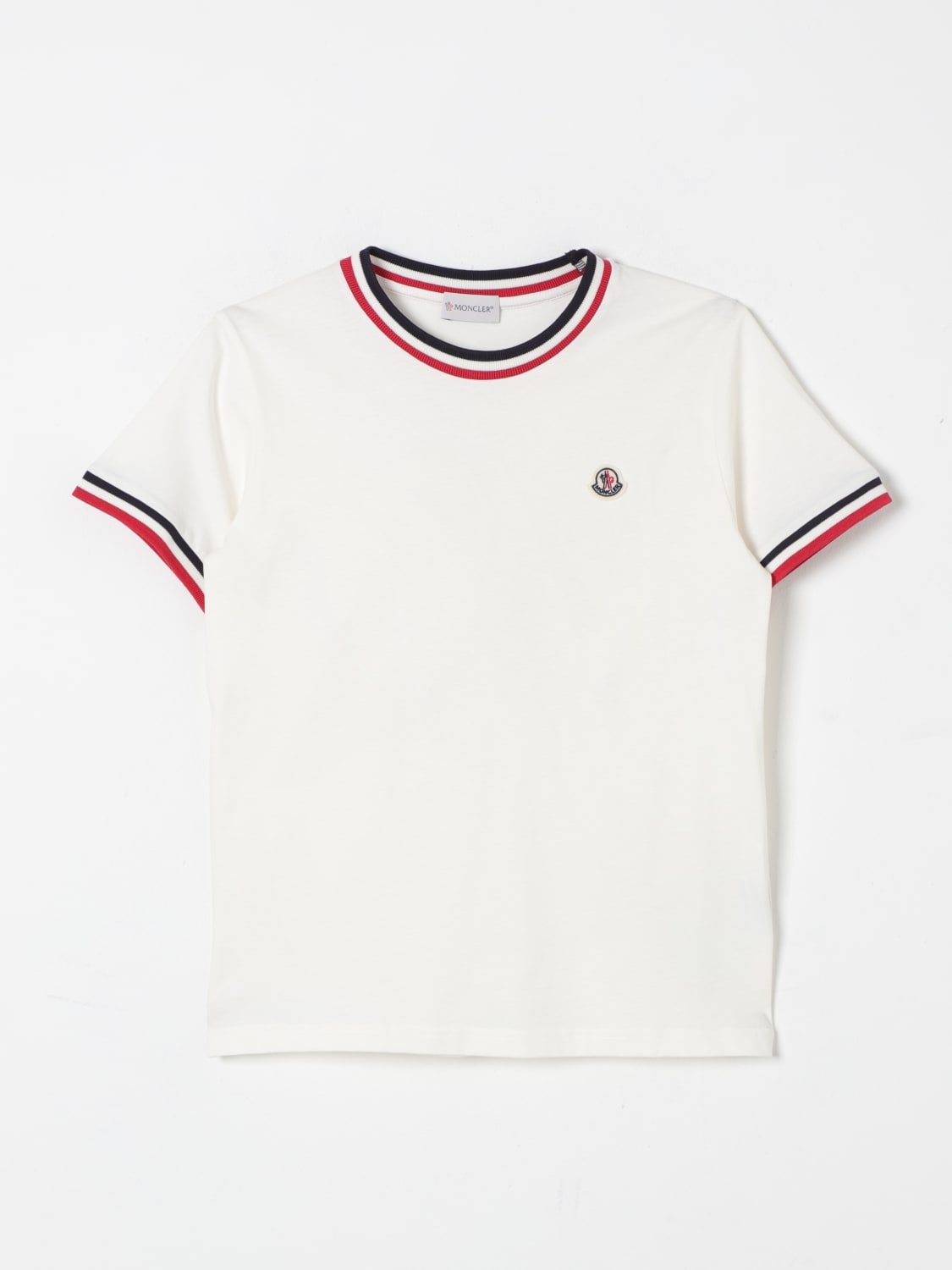 MONCLER T-SHIRT: T-shirt kids Moncler, Yellow Cream - Img 1