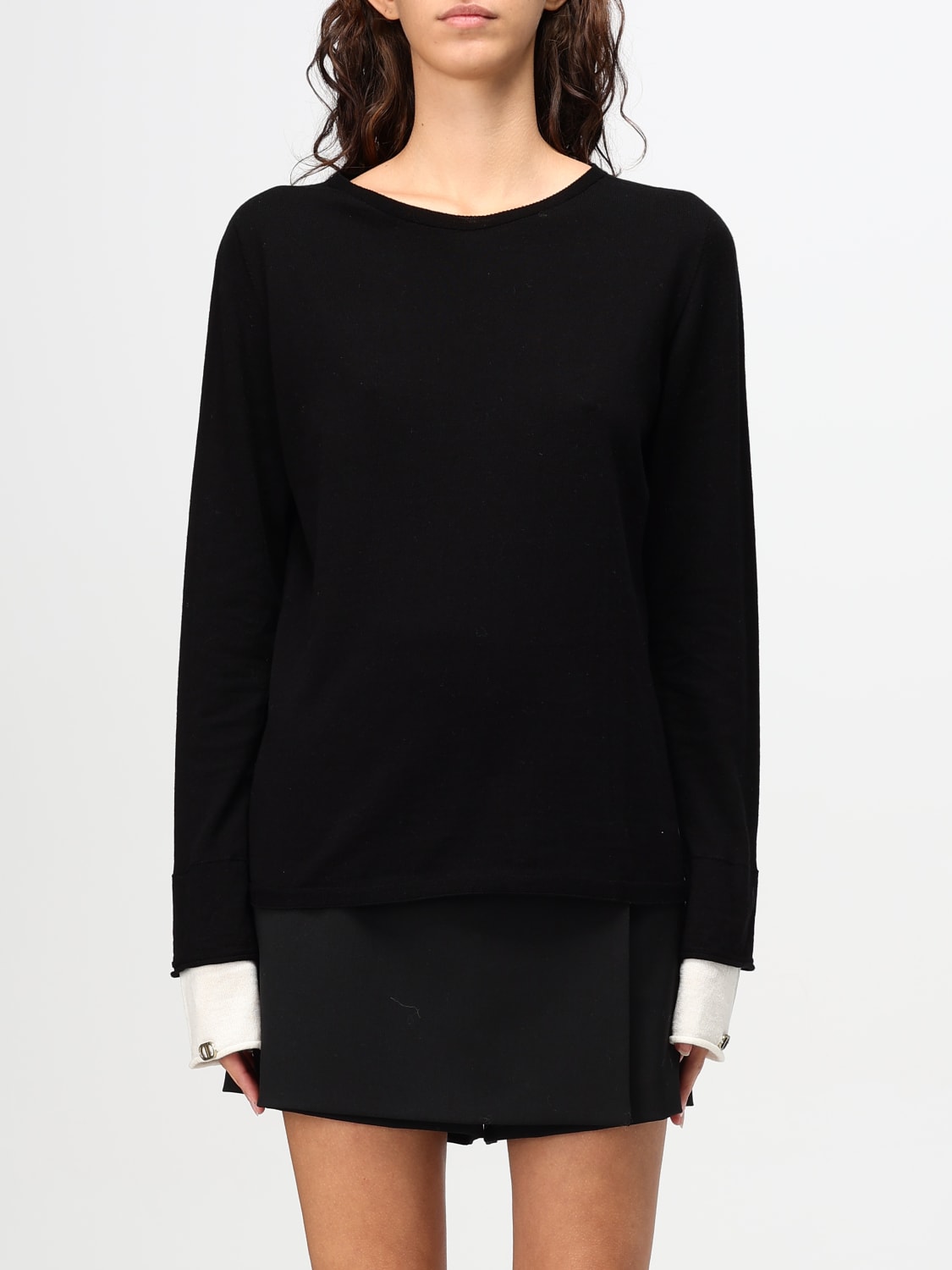 TWINSET SWEATER: Sweater woman Twinset, Black - Img 1