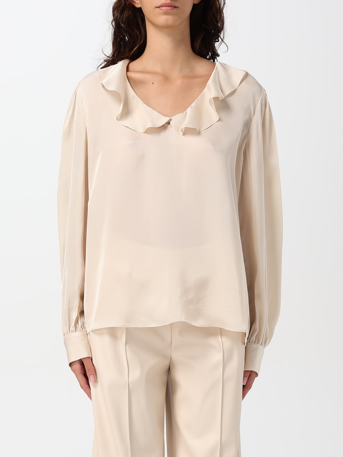 TWINSET TOP: Shirt woman Twinset, Cream - Img 1