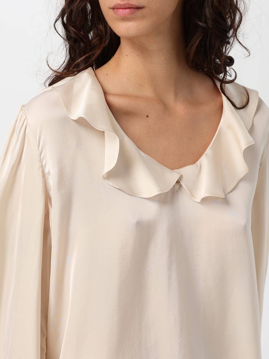 TWINSET TOP: Shirt woman Twinset, Cream - Img 3