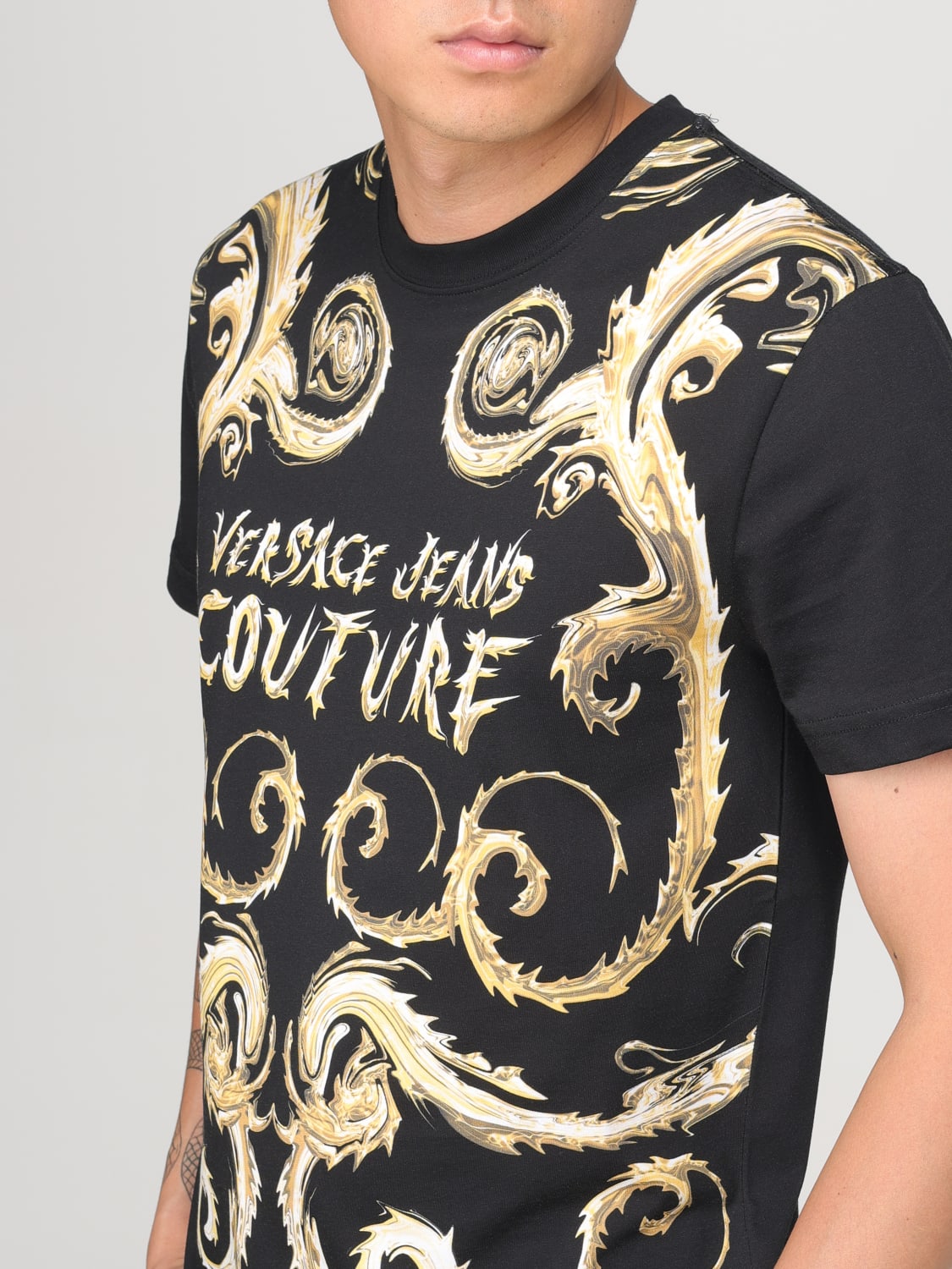 VERSACE JEANS COUTURE T-SHIRT: T-shirt men Versace Jeans Couture, Black - Img 3