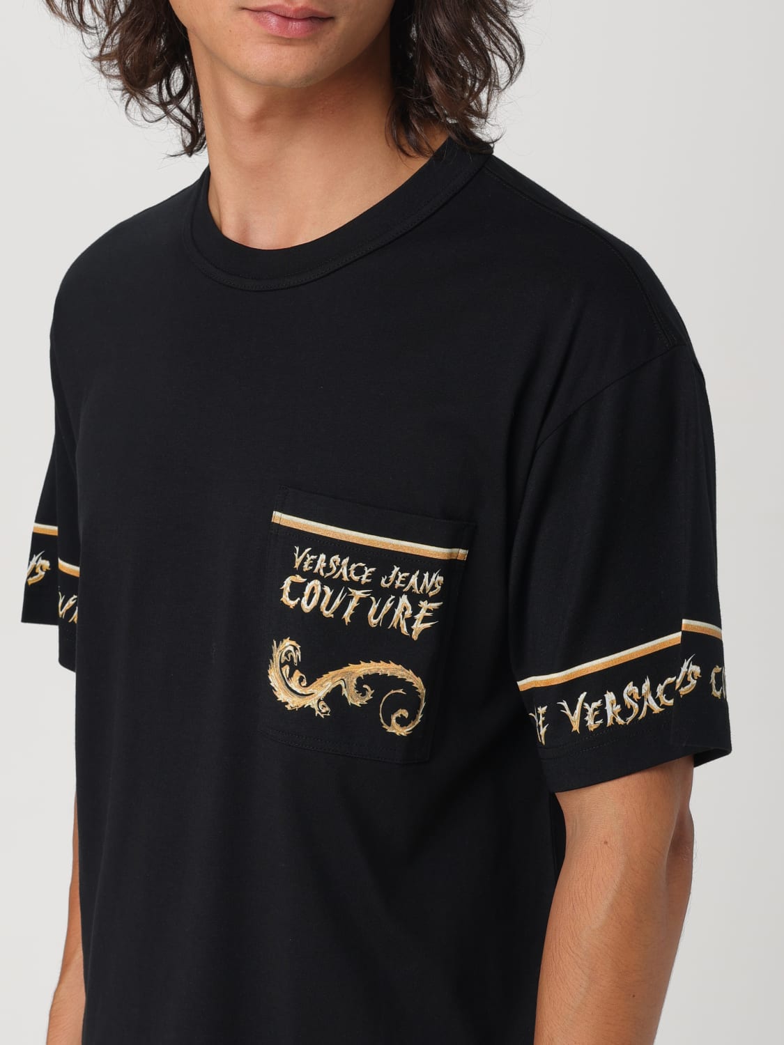 VERSACE JEANS COUTURE T-SHIRT: T-shirt homme Versace Jeans Couture, Noir - Img 3