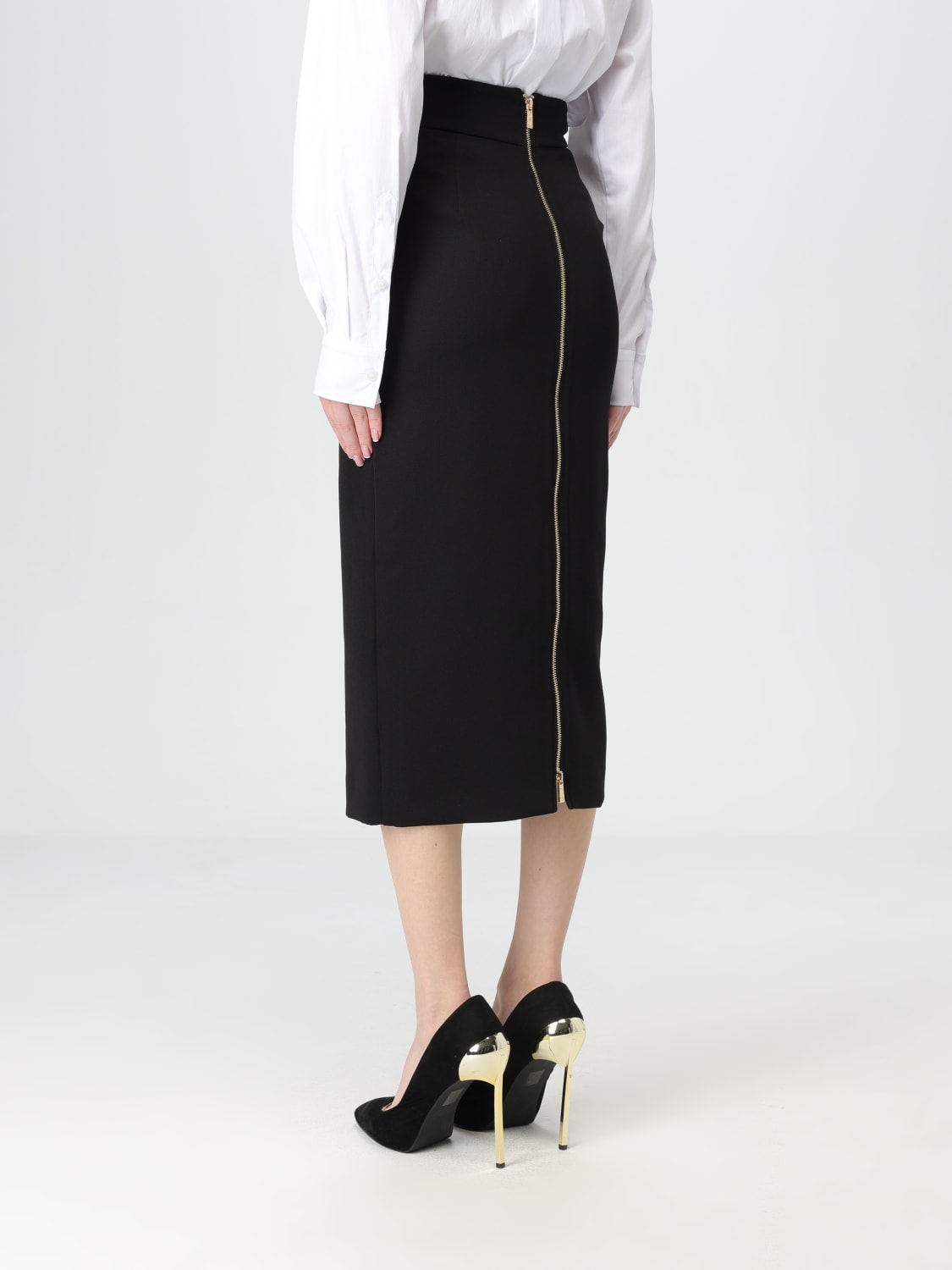 JUST CAVALLI GONNA: Gonna midi Just Cavalli in crêpe, Nero - Img 3