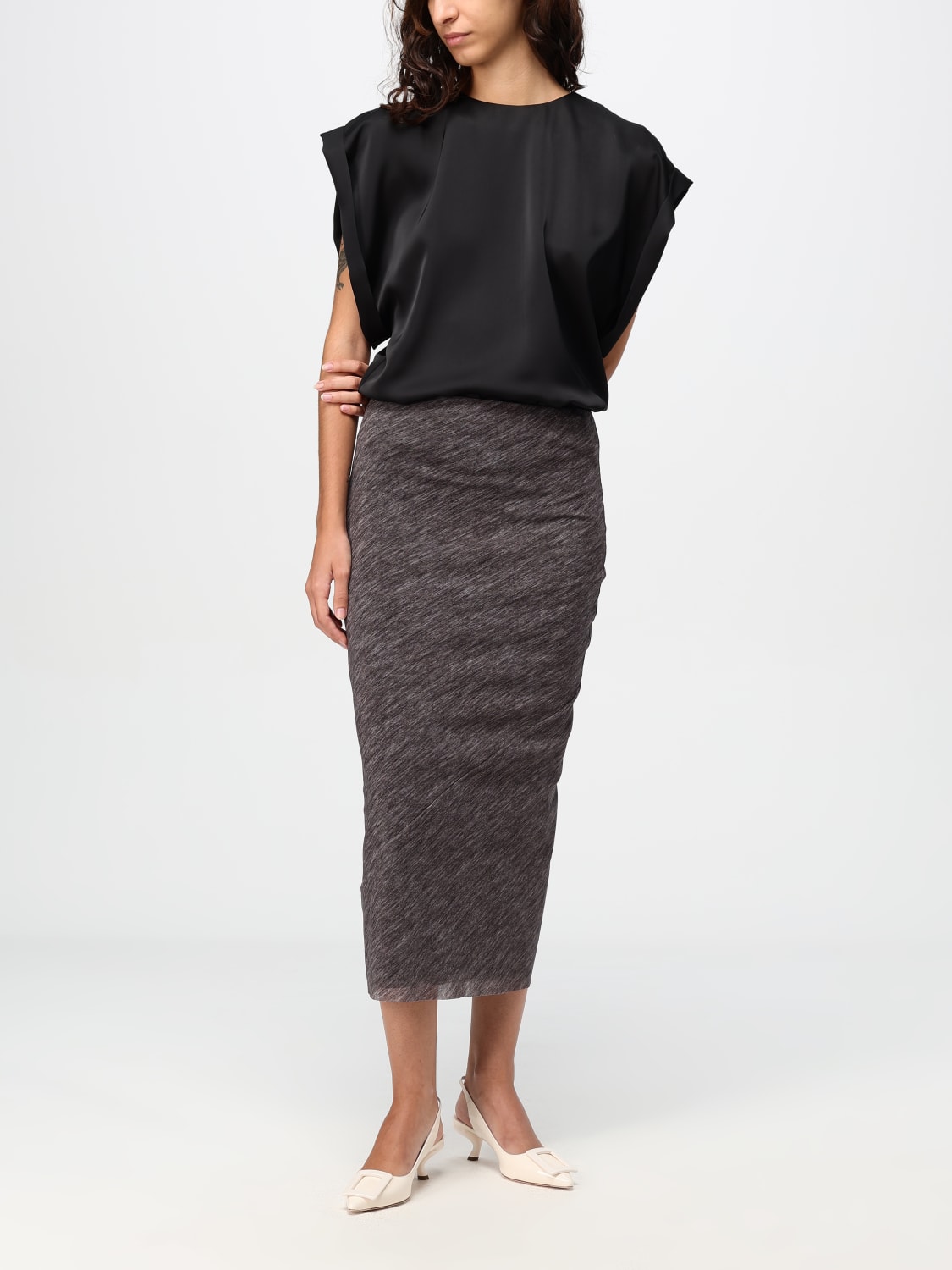 スカート PHILOSOPHY DI LORENZO SERAFINI Woman Skirt Grey PHILOSOPHY DI LORENZO SERAFINI: Skirt woman - Grey