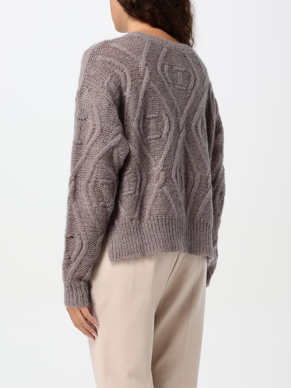 TWINSET SWEATER: Sweater woman Twinset, Beige - Img 2