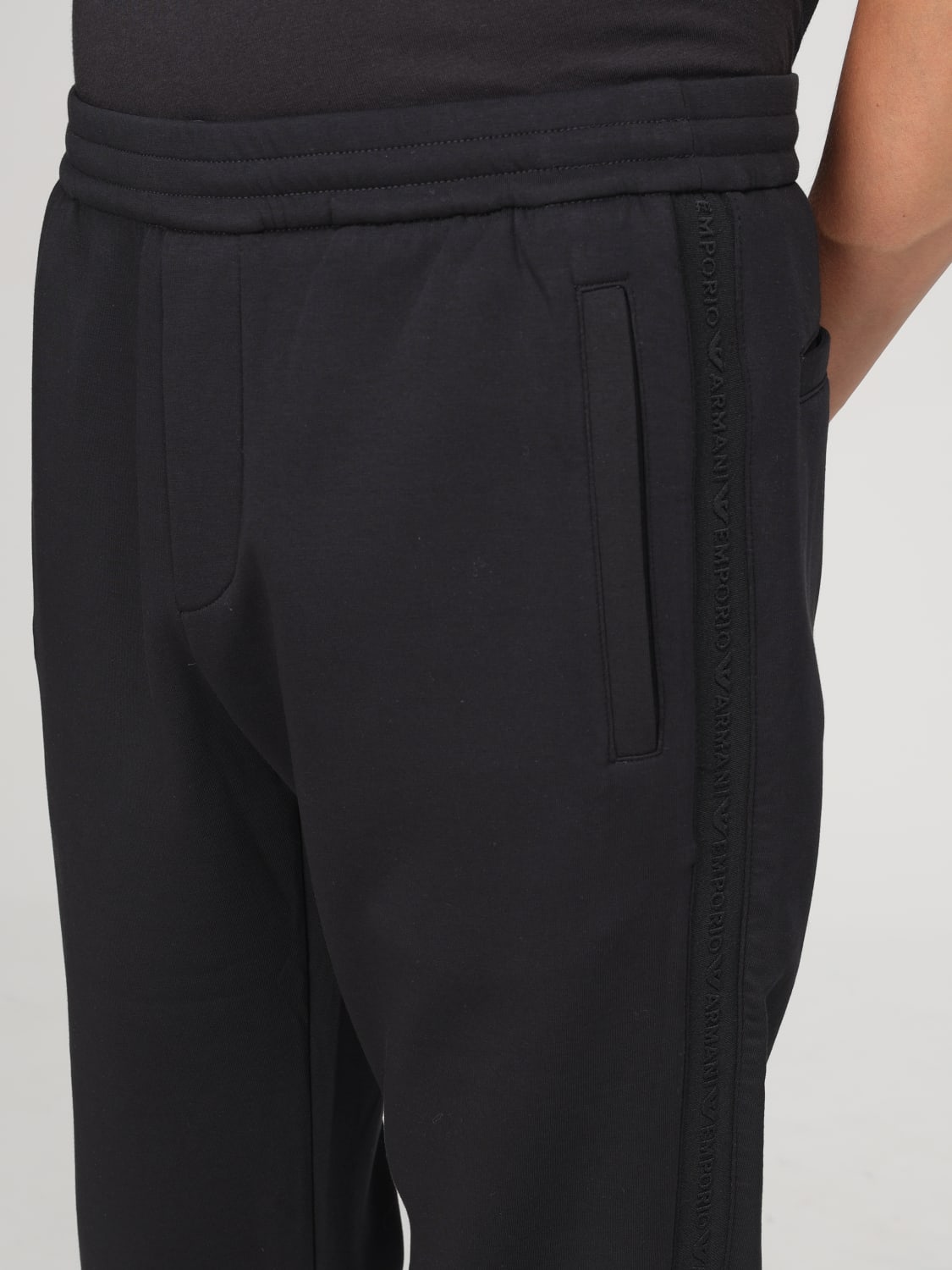 EMPORIO ARMANI: Pants men - Black | Emporio Armani pants