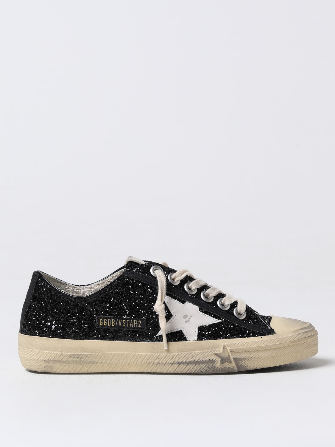 Giglio Sneakers V-Star Golden Goose in pelle glitter used