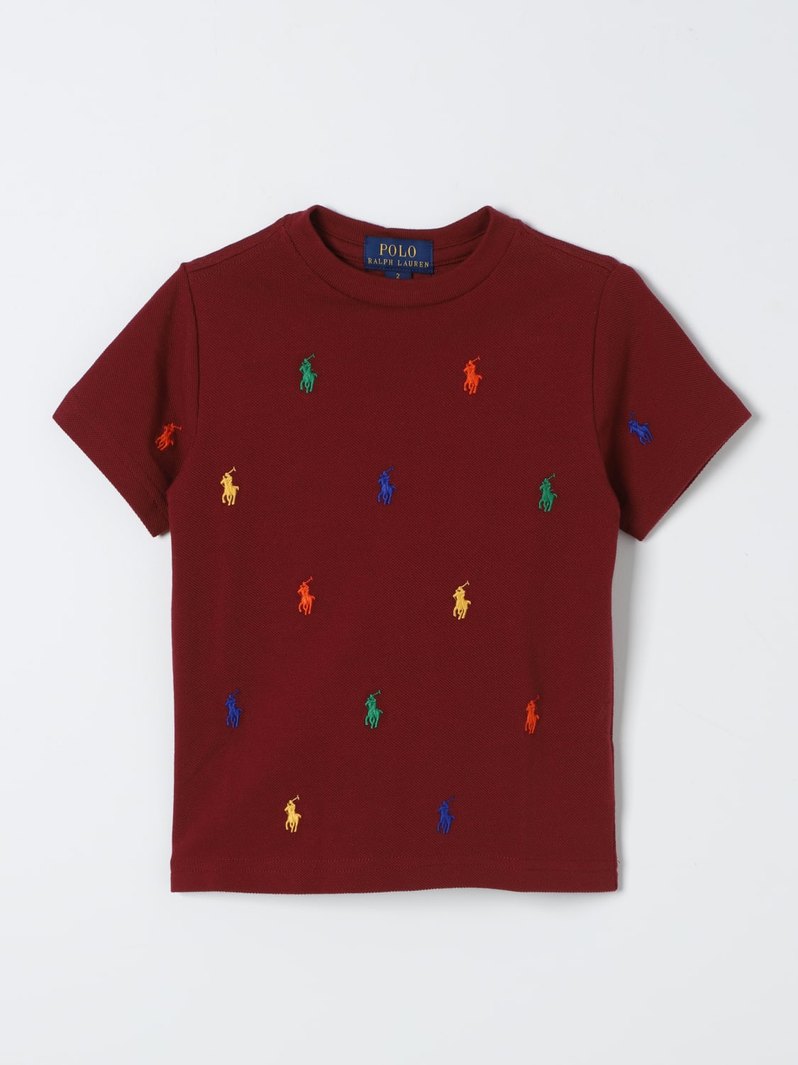 POLO RALPH LAUREN T-SHIRT: T-shirt kids Polo Ralph Lauren, Red - Img 1