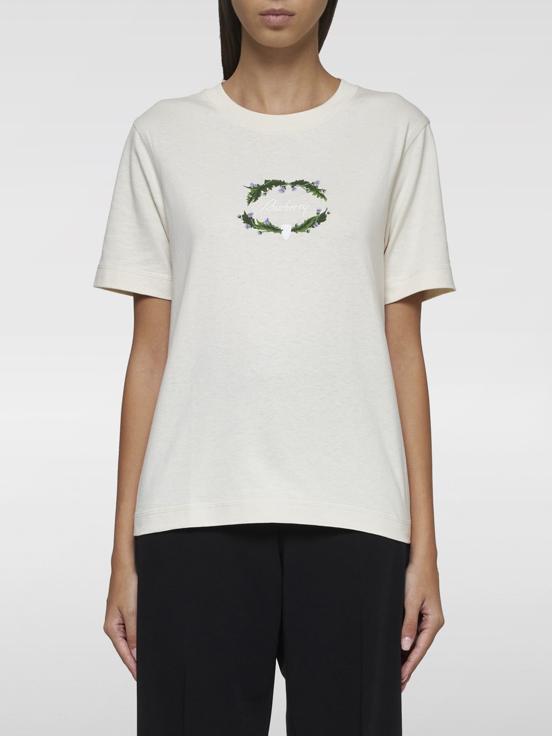 Giglio T-shirt Burberry in cotone organico