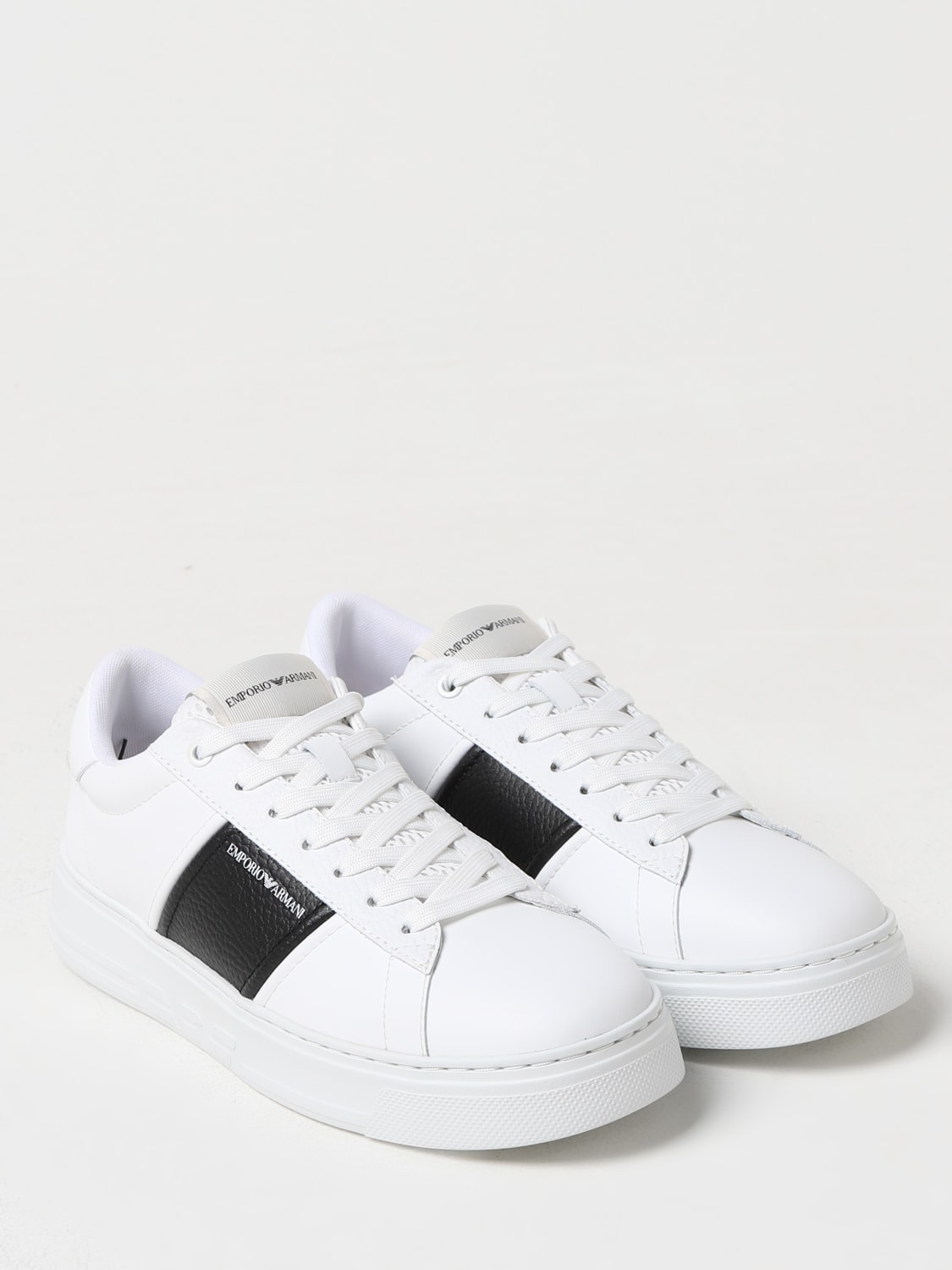 White armani sneakers discount