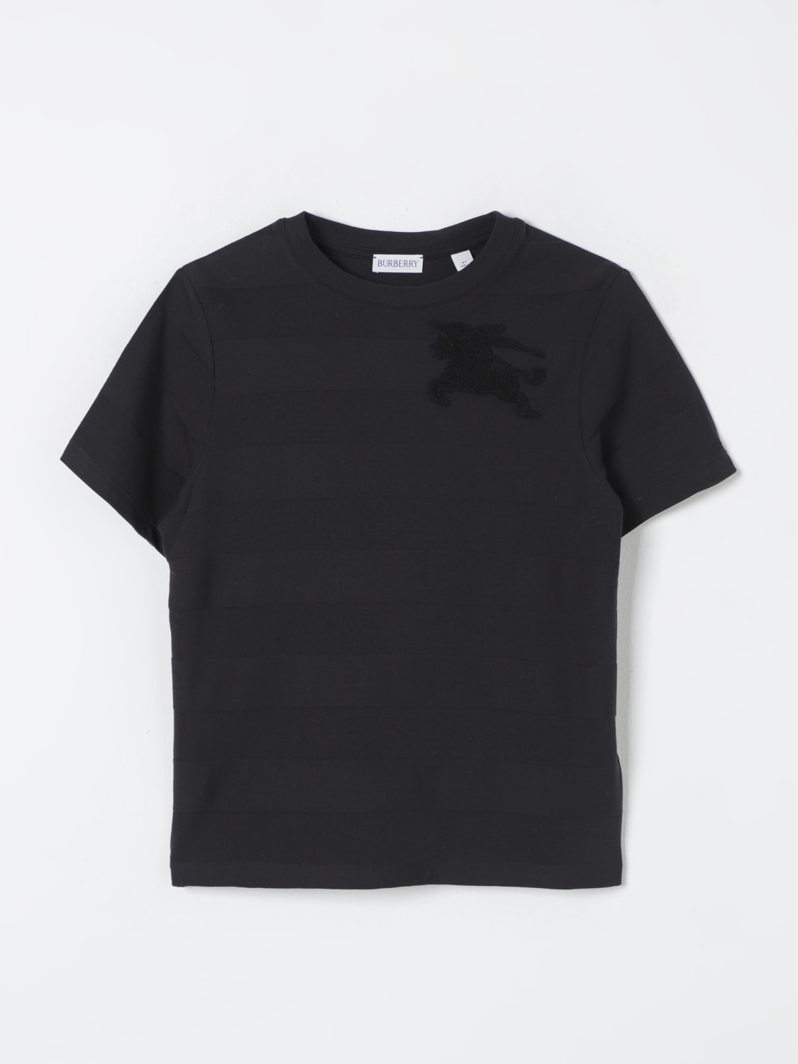 BURBERRY T-SHIRT: T-shirt enfant Burberry, Noir - Img 1