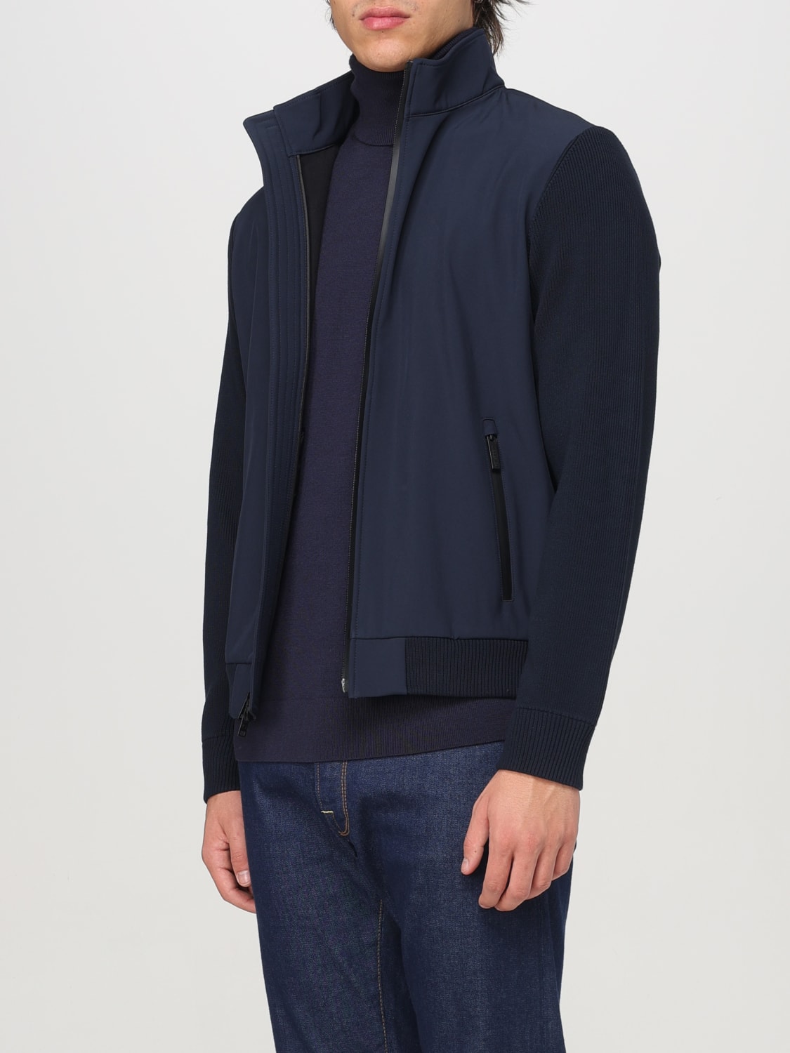 WOOLRICH GIACCA: Giubbotto Woolrich in misto viscosa , Blue - Img 3