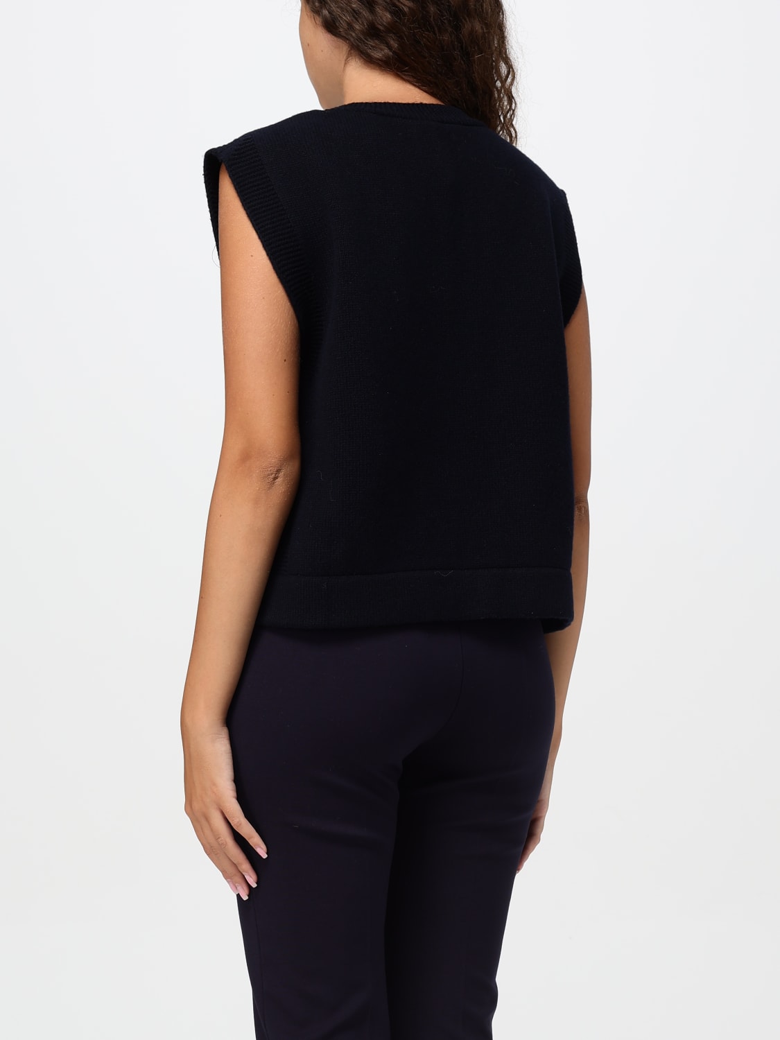 アウターその他 LIVIANA CONTI Woman Waistcoat Blue L4WC47 N08-0 Liviana Conti Outlet: Jacket woman - Blue | Liviana Conti