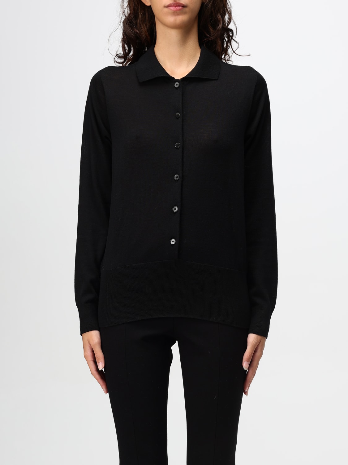 LIVIANA CONTI CARDIGAN: Polo shirt woman Liviana Conti, Black - Img 1