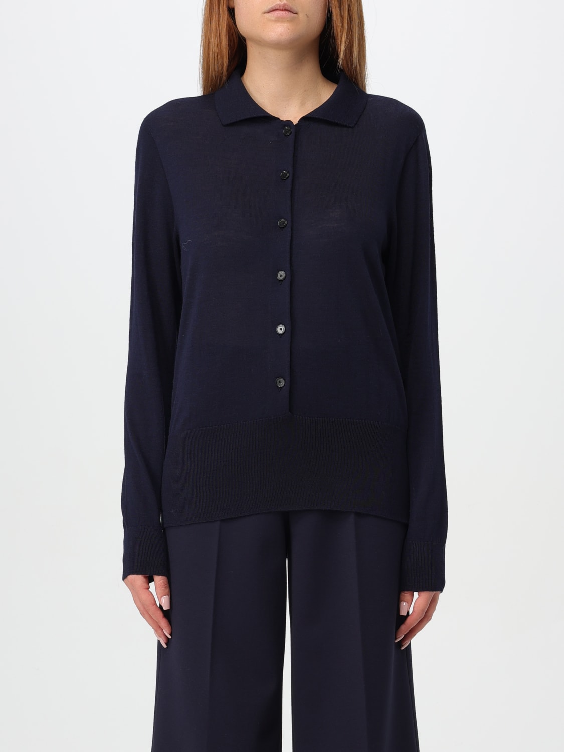 LIVIANA CONTI CARDIGAN: Polo shirt woman Liviana Conti, Blue - Img 1