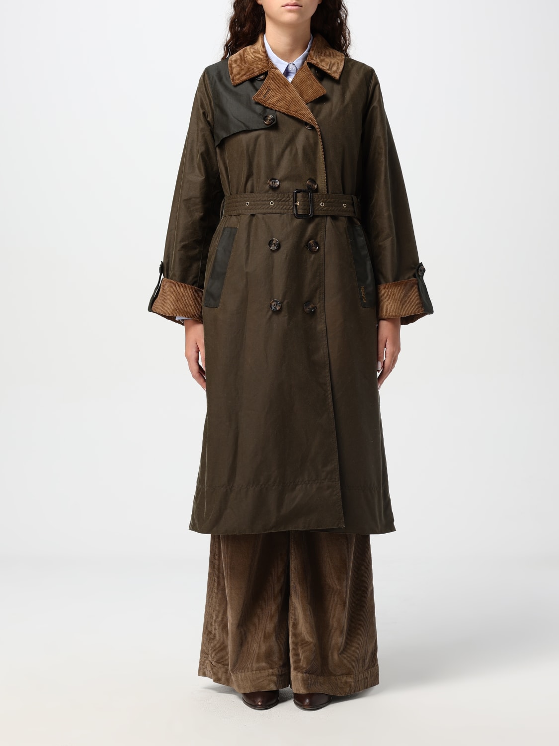 Giglio Trench a doppiopetto Barbour in cotone cerato