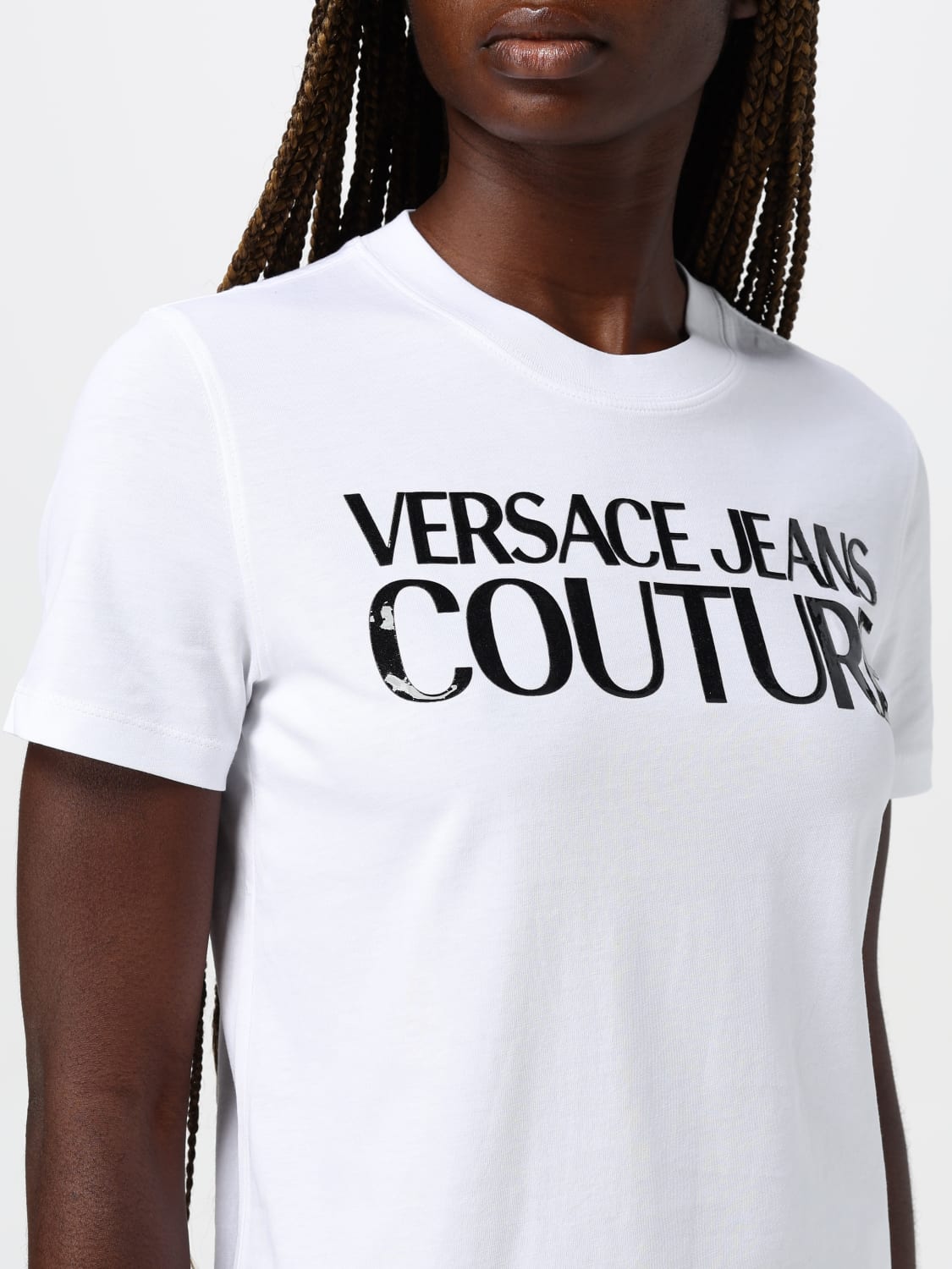 VERSACE JEANS COUTURE T-SHIRT: T-shirt woman Versace Jeans Couture, White - Img 3