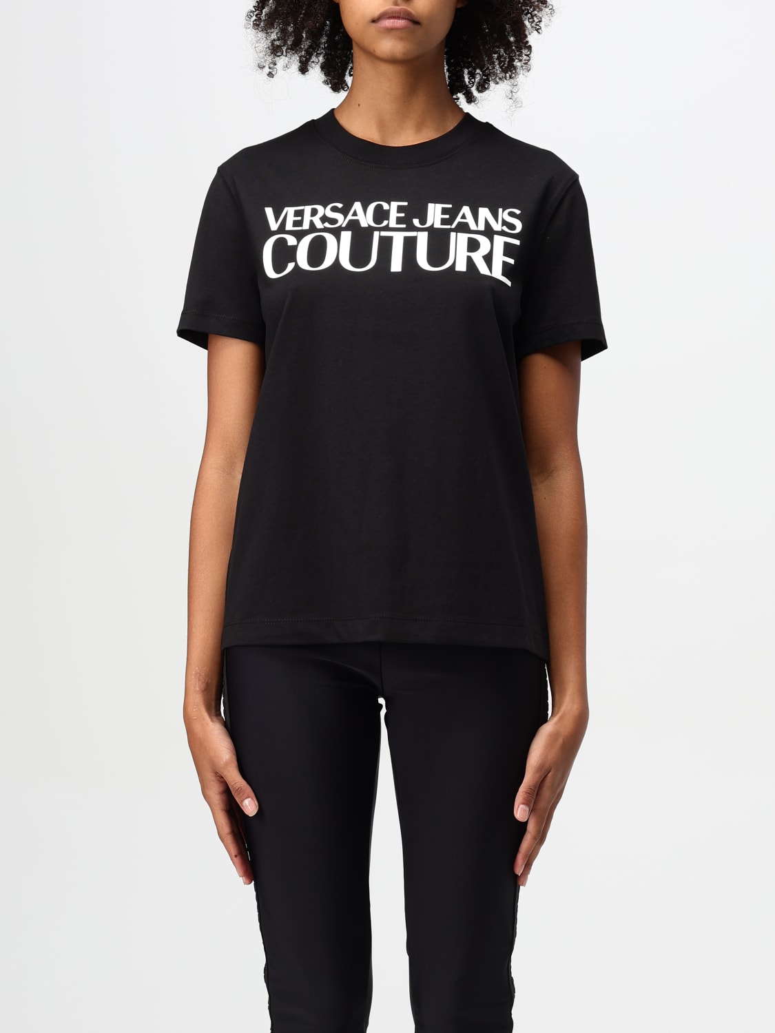 VERSACE JEANS COUTURE T-SHIRT: T-shirt woman Versace Jeans Couture, Black - Img 1