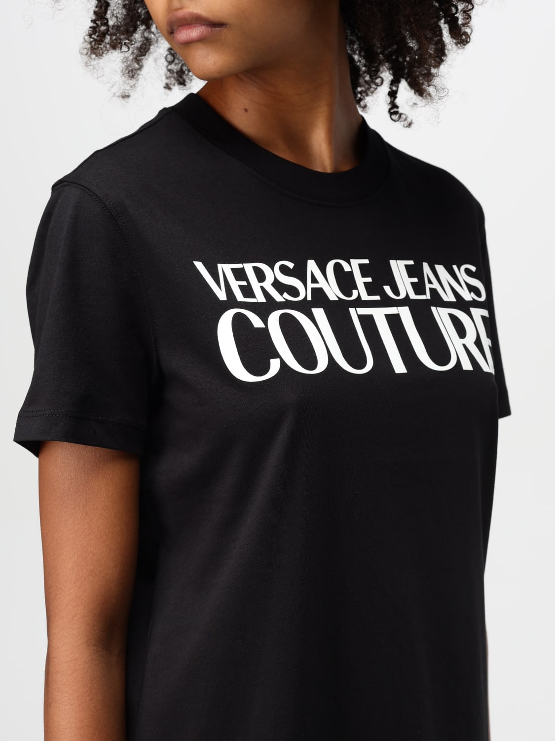 VERSACE JEANS COUTURE T-SHIRT: T-shirt woman Versace Jeans Couture, Black - Img 3