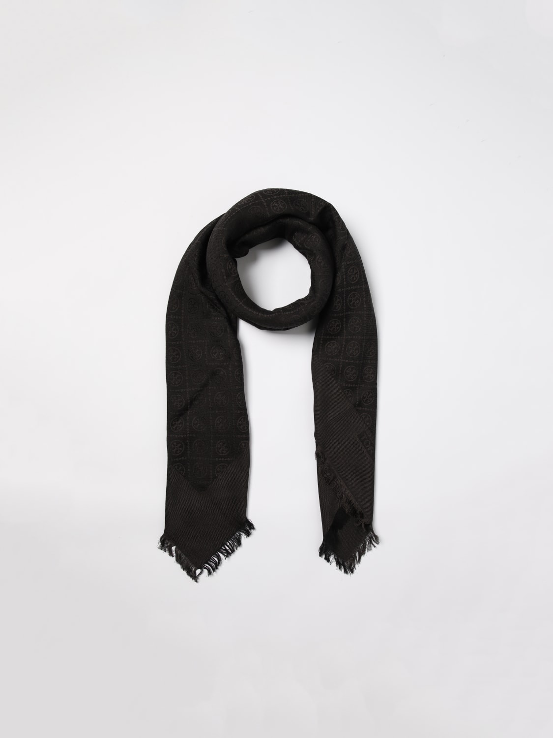 スカーフ TORY BURCH Woman Scarf Black 160570 001 Tory Burch Outlet: Scarf woman - Black | Tory Burch scarf
