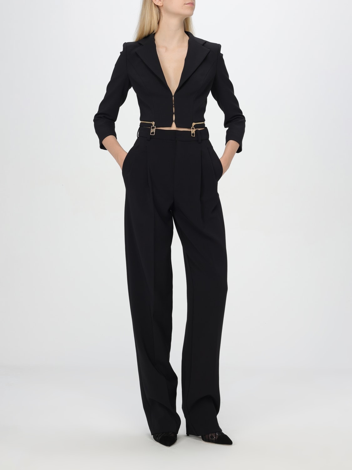 ELISABETTA FRANCHI PANTS: Pants woman Elisabetta Franchi, Black - Img 2