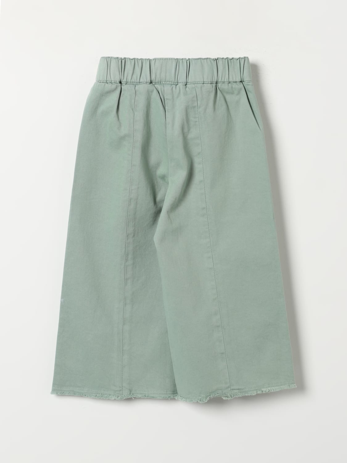 IL GUFO PANTALONI: Pantalone crop Il Gufo in cotone, Salvia - Img 2