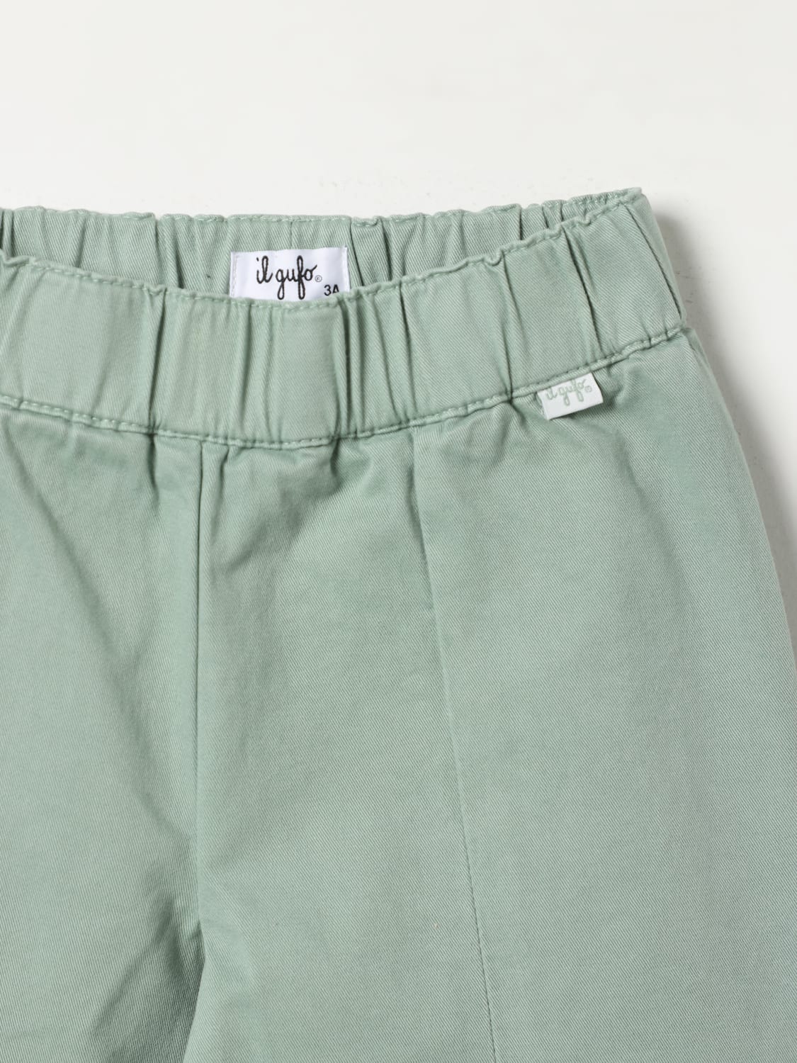 IL GUFO PANTALONI: Pantalone crop Il Gufo in cotone, Salvia - Img 3