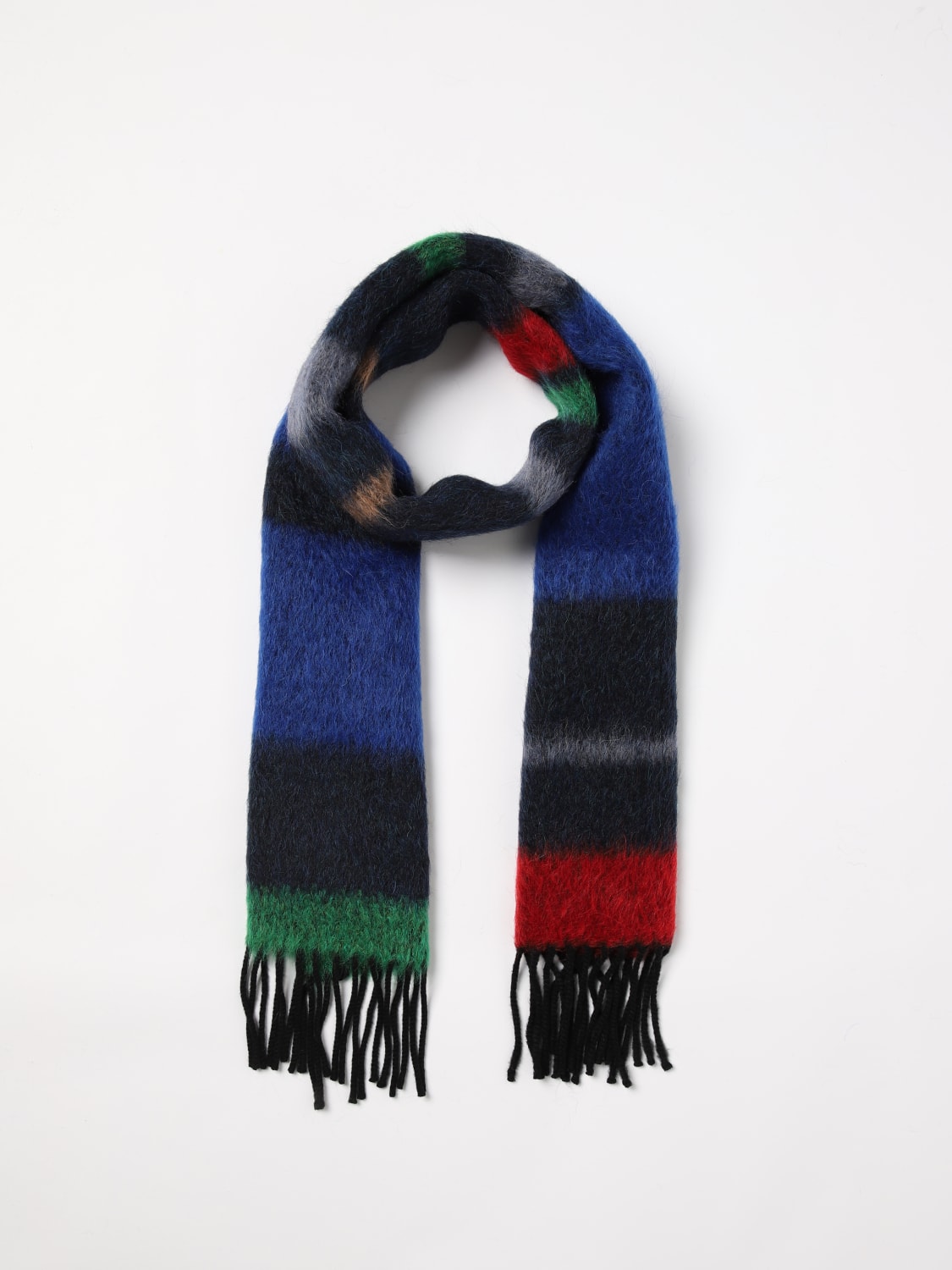 PAUL SMITH SCIARPA: Sciarpa Anto Paul Smith in misto lana a righe multicolor , Blue - Img 2