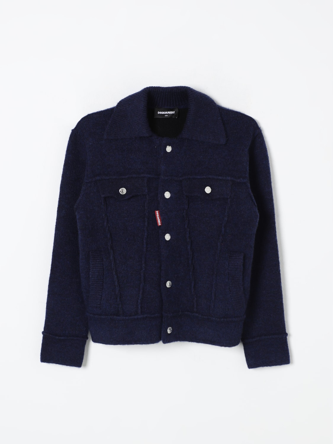 DSQUARED2 JACKET: Jacket kids Dsquared2, Blue - Img 1