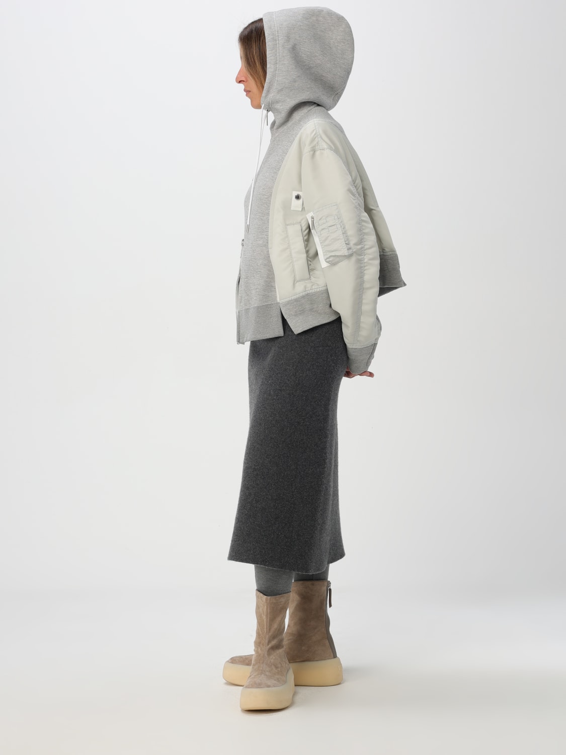 SACAI JACKET: Sweater woman Sacai, Grey - Img 2