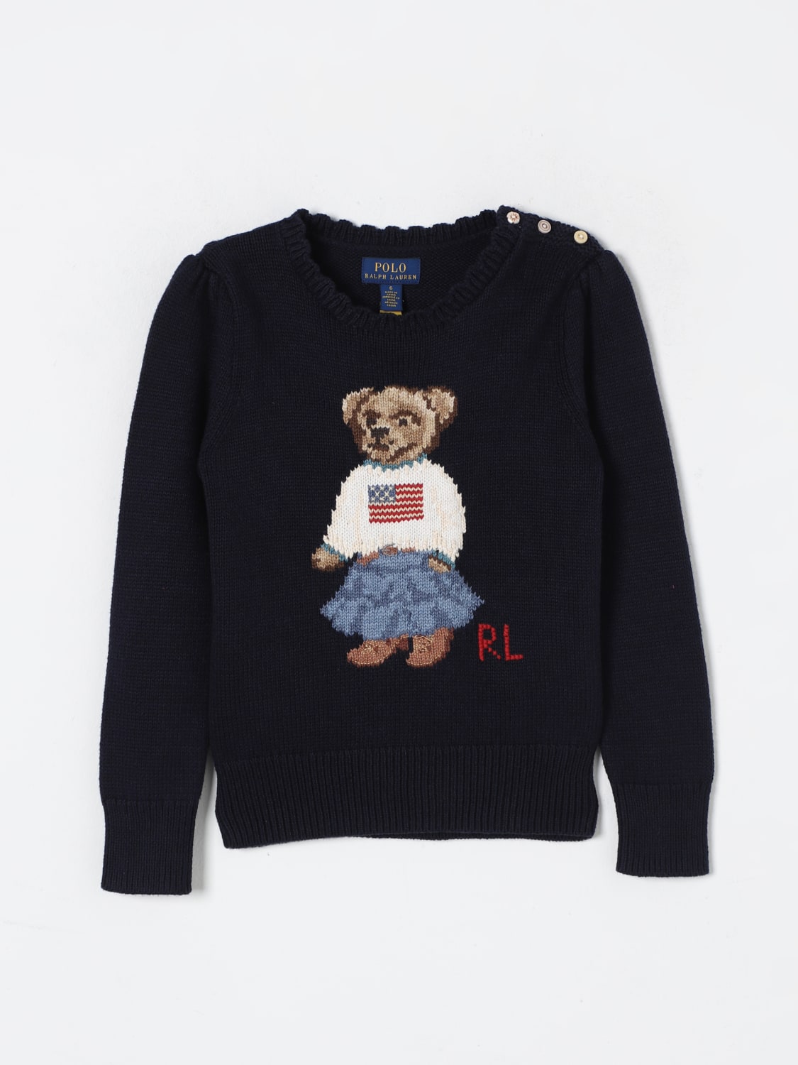 POLO RALPH LAUREN SWEATER: Sweater kids Polo Ralph Lauren, Blue - Img 1